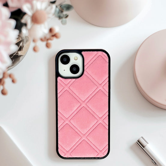 ベルベットクロスチェックiphoneケース