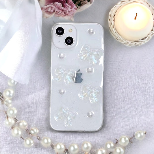 ピュアリボンパールクリアiphoneケース