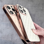 クラシックキルティングレザーiphoneケース