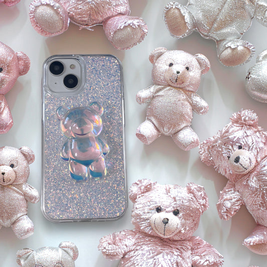 くまさんグリップスタンド付きiphoneケース