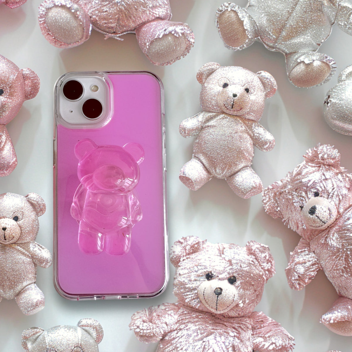 くまさんグリップスタンド付きiphoneケース