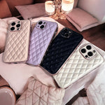 クラシックキルティングレザーiphoneケース