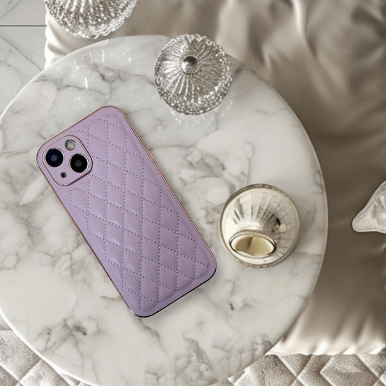 クラシックキルティングレザーiphoneケース