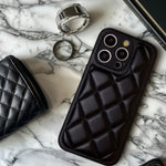 キルティングレザーiphoneケース