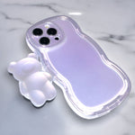 くまさんスタンドグリップ付きうねうねiphoneケース