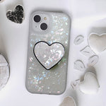 プリズムハートスタンドグリップ付きiphoneケース