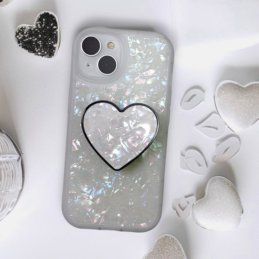 プリズムハートスタンドグリップ付きiphoneケース