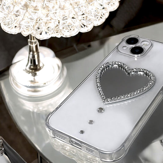 ハートビジュークリアミラーiphoneケース