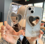 ハートビジュークリアミラーiphoneケース