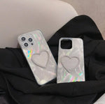 シェルラスターハートミラーiphoneケース