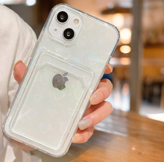 推し活クリアポケットiphoneケース