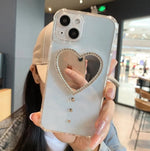ハートビジュークリアミラーiphoneケース