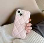 キルティングレザーwithカードポケットiphoneケース