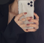 クリアハートチェーンiphoneケース