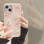 スイーツリボンハートiphoneケース