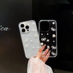 パールリボンクリアiphoneケース