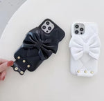 リボンキルティングレザーiphoneケース