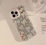 ファンシーリボンミラーiphoneケース