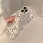 ファンシーリボンミラーiphoneケース