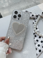 グリッターハートミラーiphoneケース