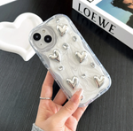 ハートビジューiphoneケース