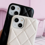 エレガントキルティングレザーiphoneケース
