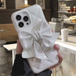 グリーミングリボンキルティングレザーiphoneケース