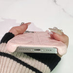 ハートキルティングレザーiphoneケース