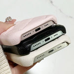 エレガントキルティングレザーiphoneケース