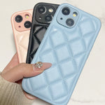 キルティングレザーiphoneケース