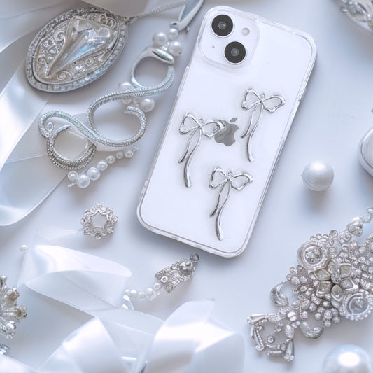 ファンシーリボンクリアiphoneケース